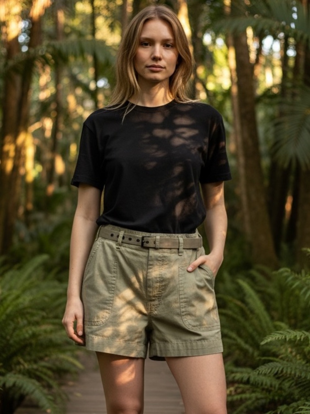 ISABEL ETOILE MARANT High-Rise Utility Shorts in Olive